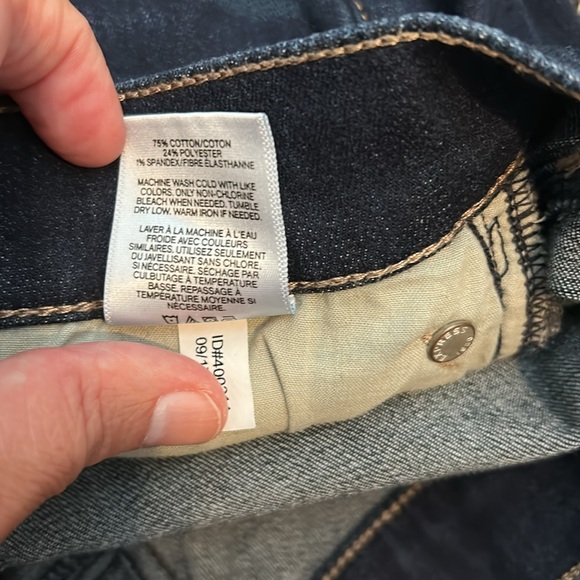 Express Women's Navy Distressed Skinny Jeans - Picture 7 of 7